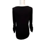 Cable & Gauge  Elegant Black Textured Blouse‎ Photo 1
