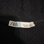ZARA New without tags Black Long Sleeve lace Fitted Crop Blouse Photo 2