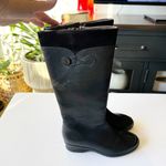 Teva Jade Cove Tall Boots Women's Size 6 Black Leather Riding Full Zip 4325 Boho Photo 9