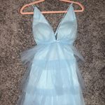 Boutique Blue Layered Tulle Dress Photo 0