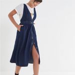 Urban Outfitters Danny Plunging Button Down Denim Overall Dress, EUC, Size XL Photo 3