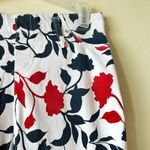 Time & Tru NWOT XS Casual Pants Jean Jeggings Leggings White Floral Red Blue Photo 1