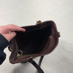 Coach Vintage Tribeca Brown Leather Shopper Tote Bag Purse Striped Stitch 90s Photo 4