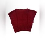 For Love & Lemons  Layton Cropped Vest Burgundy Knit Crop Top Size XS Photo 6