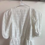 Urban Outfitters  White Plaid Puff Sleeve Wrap Blouse Photo 7