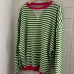 Free People NWOT classic striped oversized crewneck in watermelon combo Photo 2