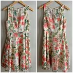 Danny & Nicole Floral Organza A-Line Dress Sleeveless Wedding Guest Size 6 Photo 1