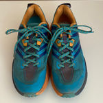Hoka  Speedgoat 3 Teal and Orange Trail Running Shoes Photo 0