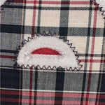 Russell Athletic Vtg USA made 90's Alpha Phi Sorority  Sweatshirt L Red Plaid Photo 3