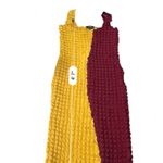 Ashley Stewart Textured Yellow & Burgundy Bodycon maxi Dress NEW Size 26/28 PLUS Photo 8