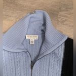 St.John Sport by Marie Gray Cardigan Sweater Navy blue and light blue Knit ZipUp Photo 5