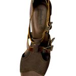 Timberland  Sandals Strafford Block Wooden Heels Open Toe Suede Leather Brown 8.5 Photo 6