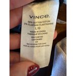 Vince  Pants Women Large Black Velvet Straight Leg Split Hem Ankle Holiday Preppy Photo 9