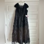 Mac Duggal Mac Duggal Embellished Floral Cap Sleeve A Line Gown Black 20405- NwT Photo 4