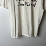 Vintage Stupidity Is Not a Crime T Shirt White Medium M Statement Graphic Tee Photo 4