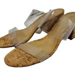 Schutz  Clear Cork Block Heel Victorie Heels Photo 3