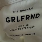 GRLFRND NWT  The Graham High Rise Straight Denim Jean Centinela Ave White Size 28 Photo 7