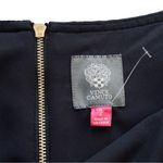 Vince Camuto  Black Cap Sleeve Back Gold Zip Mini Dress with Pockets Size 2 Photo 1