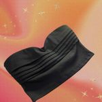 ZARA NWOT  Black Strapless Pleated Tube Top CropTop Size L Photo 6