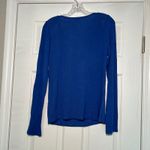 Jigsaw blue cowl neck long sleeve top women's small minimal basic winter layer Photo 6