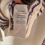Ten Sixty Sherman  Woman’s Stripe Mock Neck Sweater White Multi Size XS, EUC Photo 4