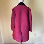 Givenchy Vintage  Boutiques Fuchsia Quilted Coat Velvet Collar Japan Sz 38‎ Photo 5