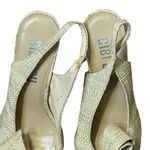 Bibi Anthropolgie Lou Pumps Heels Size 39/7 US Miho Natural‎ Womens Peep Toe Tan Photo 2