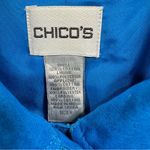 Chico's Chico’s Blue Ocean Coral Embroidered Appliqué Jacket Button Front Sea Life Photo 6