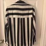 Prómesa NWT Medium Promesa Black and White Striped Button Down Blouses Top Photo 1