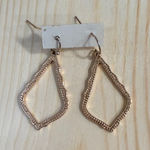 Kendra Scott Rose Gold Dangly Scalloped Earrings with Points Photo 0