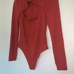 Aritzia Women’s Medium BABATON Varo Contour Cutout Burnt Orange Long Sleeve Bodysuit Photo 2