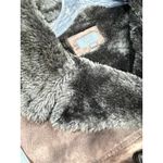 Camera Collection Brown Leather Coat Faux Fur Lined XL Photo 7
