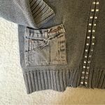 Quacker Factory Y2K  Acid Wash Denim Sweater Photo 4