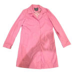 Saks 5th Avenue Saks Fifth Avenue Women's Medium Pink Cotton Trench Coat with Polka Dot Lining Photo 0