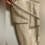 London Times Sleeveless Belted Peplum Dress Champagne Womens size 10 Photo 6