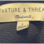 Madewell  Sweater Women Size Small Tied Front Cropped Knit Black Long Sleeve V Photo 6