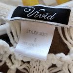 Vivid Crochet Knit Boho Open Front Beach Coverup Cardigan White Size Small Photo 5