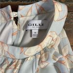 Gilli Floral Sleeveless Belted Halter Style Dress Blue Feminine Size XS 💛🍄 Photo 5