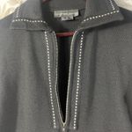 Andrea Jovine Women's Black Wool Dress Size Small Long Sleeve Zip Collar Pockets Photo 4