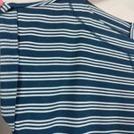 Talbots T By Dress Women's L Blue White Striped Knit Stretch Classic Summer Prep Photo 4