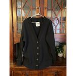 Aerie Black Button Front Cardigan Sweatshirt Casual Comfort Minimalist Soft Girl Photo 1