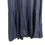 Maeve Anthropologie Ismene Navy Blue Metallic Cap Sleeve Drop Waist Midi Dress L Photo 4