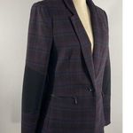 1. State State Glen Plaid One Button Blazer Jacket Mahogany Notch Lapel Women Size 10 Photo 1