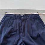 Dockers Navy Blue Classic High Natural Waist Pleated Chino Shorts Size 10 NWT Photo 6