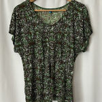 Derek Lam  Green/Brown Short Sleeve Shirt Top **Size M** 🌺🌺 Photo 0