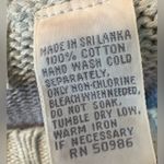 Jeanne pierre () Vintage Quarter Sleeve Cool Tones Striped Sweater: Size Large Photo 3