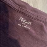 Madewell  V-Neck Short Sleeve Tee in Plum Photo 1