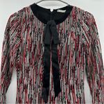 Alice + Olivia  Gwyneth Tie Neck Fit & Flare‎ 3/4 Sleeve Mini Dress Size 2 Photo 3