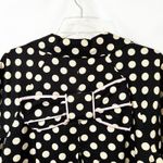 VTG 3 Sisters Large Coat Brown Polka Dot Button Pink Trim Bow Cute Preppy C White Photo 9