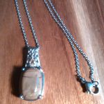 Cherry Creek Brazilian Citrine Platinum Bond Pendant Stainless Steel Necklace Photo 2